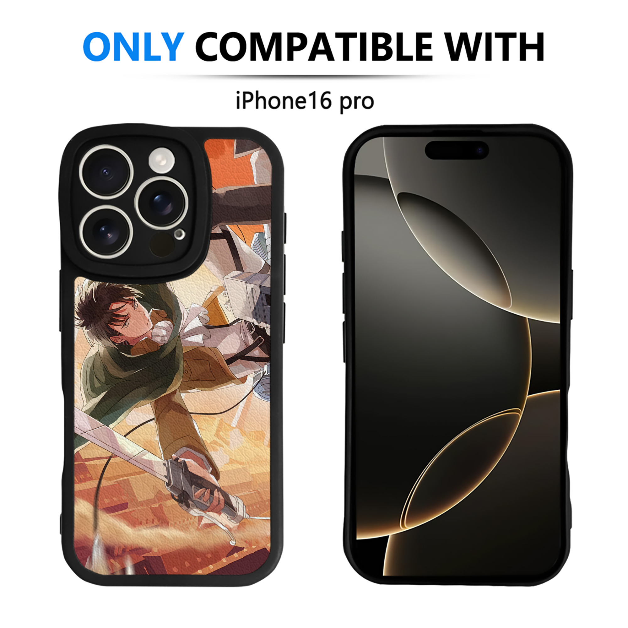 （画像用） 進撃の巨人 Attack on Titan 【iPhone 16シリーズ対応】シリコンスマホケース（レザー調） 材質：シリコン